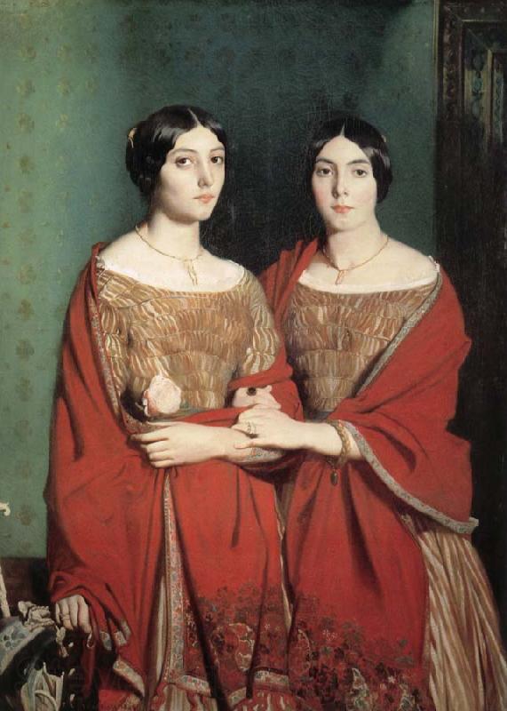 Theodore Chasseriau Two Sisters Spain oil painting art